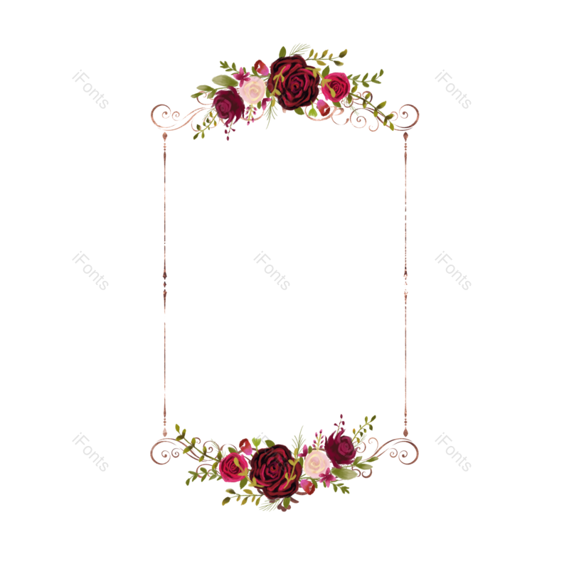 边框图片,浪漫元素,鲜花PNG,女神节免抠素材